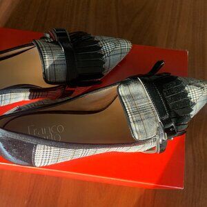 Franco Sarto Black and White Mule Pumps